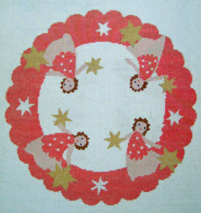 Garland of Angels and Stars  Red