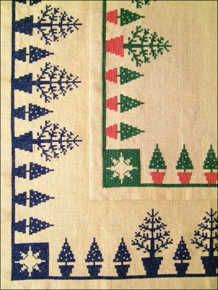 Christmas Trees in Pots  Green/terracotta