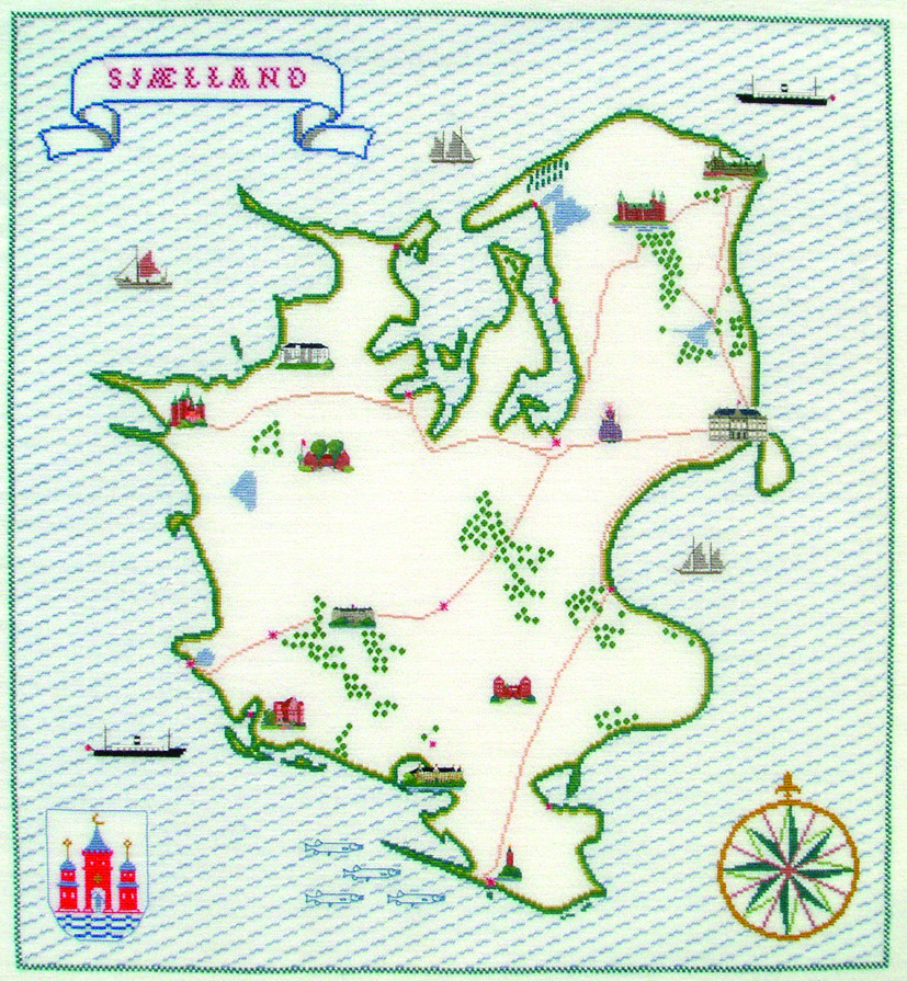 Map of Sjælland