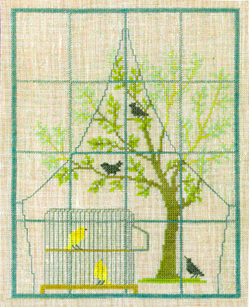 Bird Cage in Window