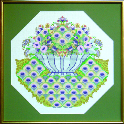 30-6312-1.jpg Green Bowl with Flowers