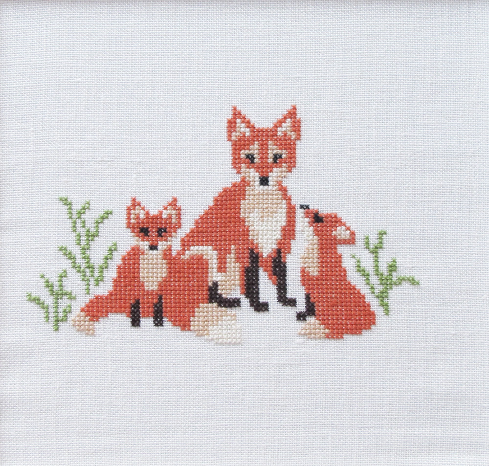 Fox with cubs